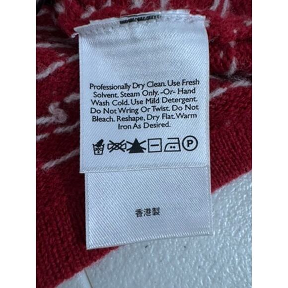 "EDDIE BAUER" VTG Lambswool Women's Vest SZ XL Grandma Core Christmas SMALL HOLE - Picture 8 of 12